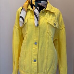 Vibrant Yellow Women's Jean Jacket. Size M. Excellent Condition